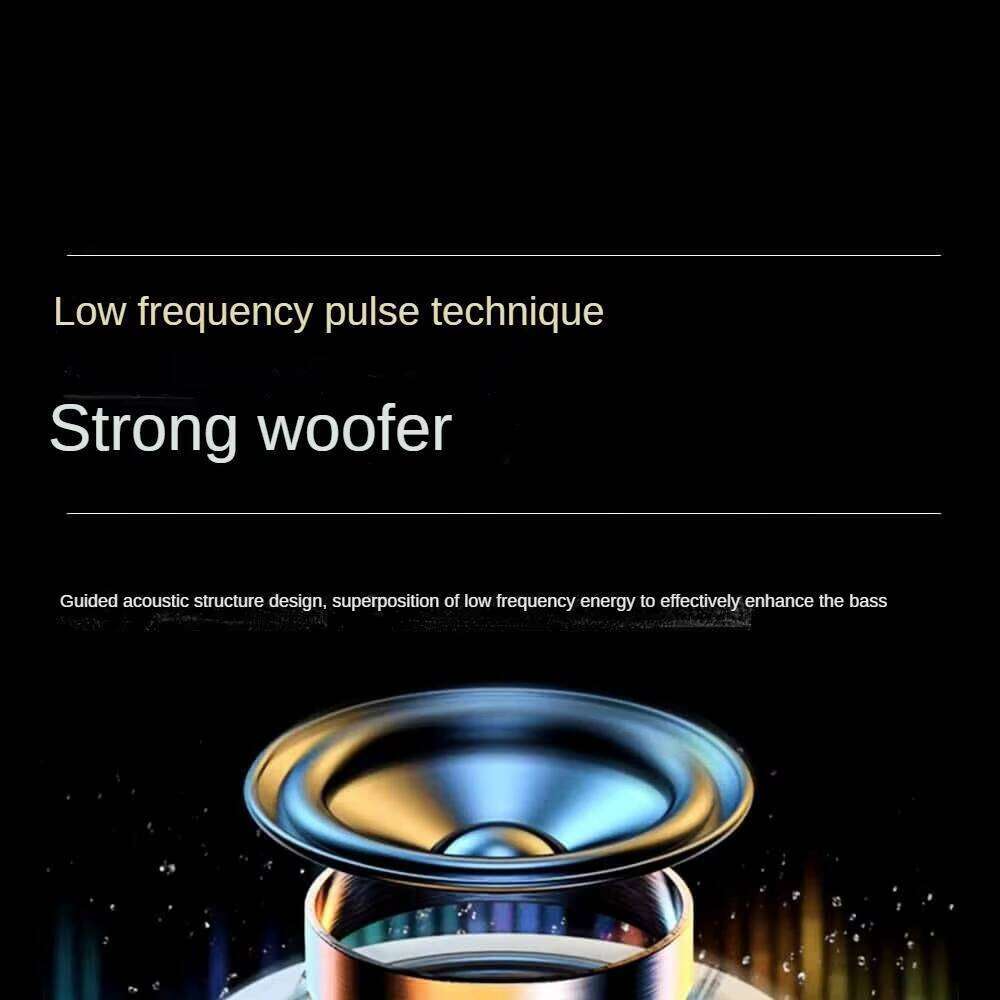 DHgargets Harman Kardon Style Bluetooth Speaker - RGB LED Desktop Subwoofer with 15W Bass, 5.3 Bluetooth (2 Sizes, Black)