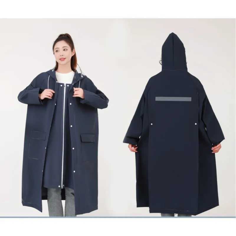 Waterproof Long Hooded Raincoat for Men Women Rain Cover Motobike Rain Coat Moto Rain Suit Outdoor Military Raincoat Y250814