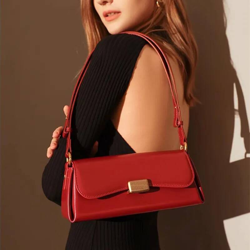 YANATARI Underarm Cowhide Genuine Leather Handbags Women Vintage Shoulder Bag Female Crossbody Bags High Quality 2024