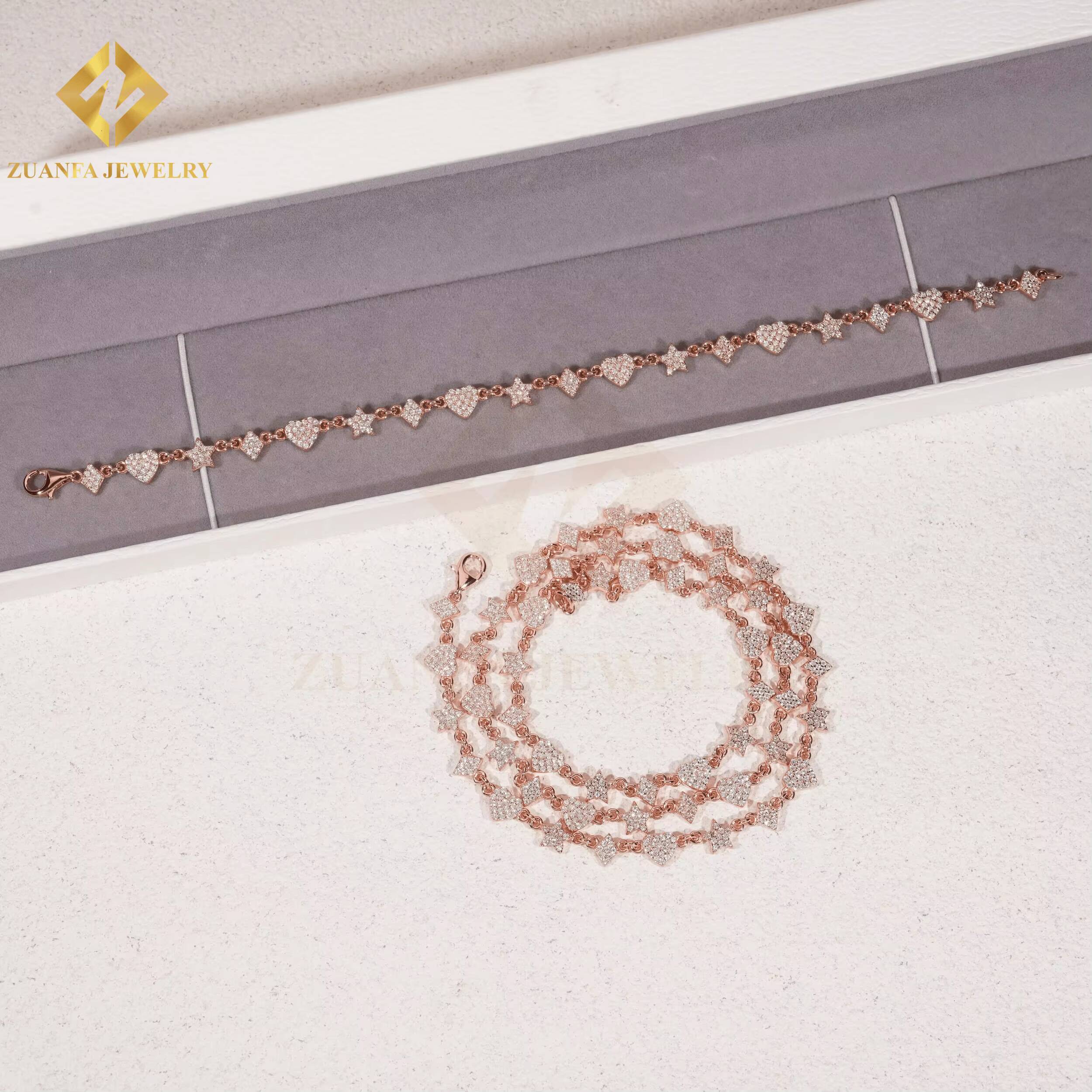 New Arrival Moissanite Pass Diamond Tester Bracelets 925 Silver Gold Plated Fashion Unisex Chain bracelet for Daily Jewelry