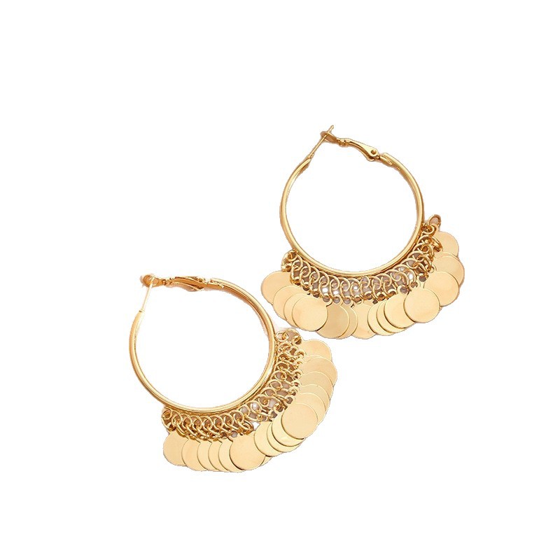 Sophisticated Statement Accessories: Premium Quality Round Tassel Hoop Earrings