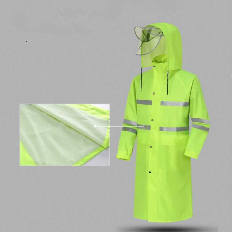 Raincoat Lengthened and Thickened Outdoor Sanitation Commuter Traffic Duty Fishing Clothing Labor Protection Raincoat Y250814