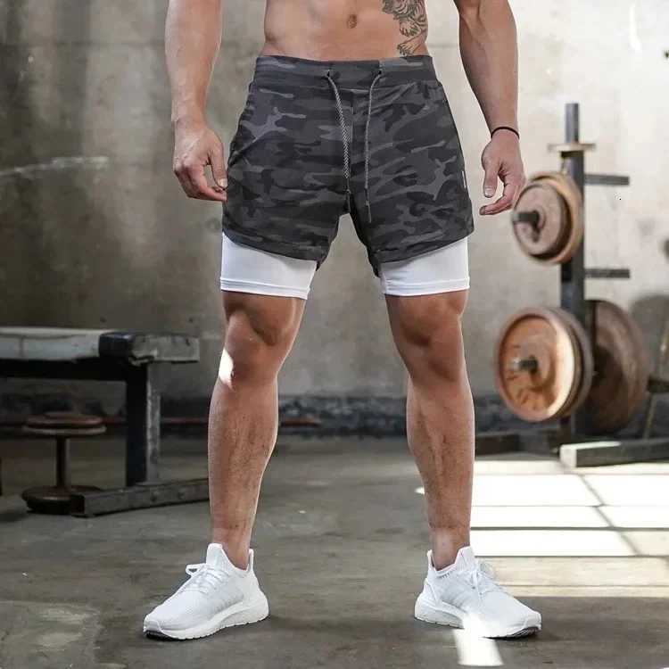 Mens Anime Hunter x Hunter Gym Shorts 2-Layer 2 in 1 BreathableQuick Drying Sweat Absorb Gym Running Sports Shorts Y250814