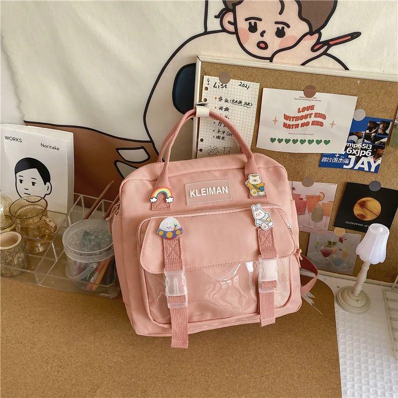 Japanese high-capacity single-shouldered slouch bag for school carry-on canvas messenger bag Japan and South Korea 250809