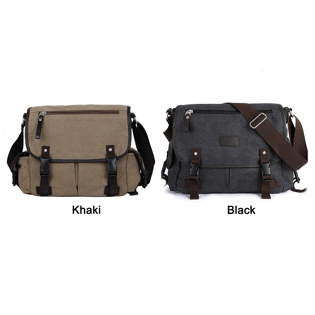 Vintage Laptop Shoulder Bag Multi Pockets Satchel Handbags Water Resistant 14 Inch Laptop Pouch Adjustable Strap for School Work 250809