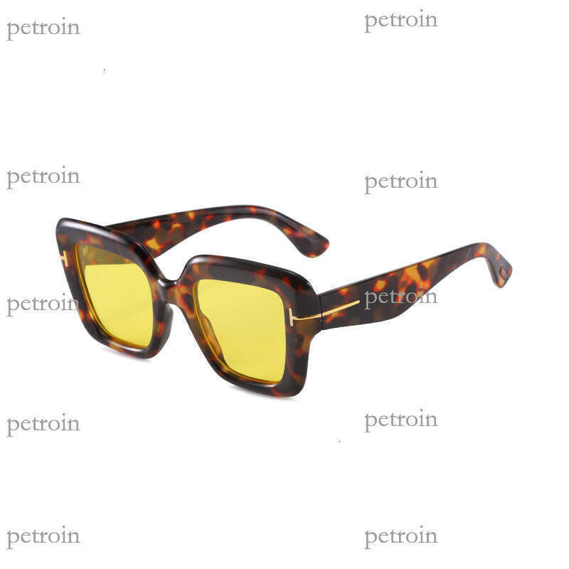 2025 New Letter T Square for Women High-end Sun Protection Celebrity Sunglasses Slimming Street Style Glasses