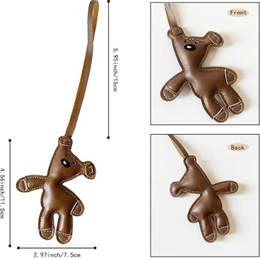 1 Pcs Bear Bag Charm Cute Bear Charm for Purse Handbags Bag Accessories Car Charms PU Teddy Bears Key Charms Keychain Y250815