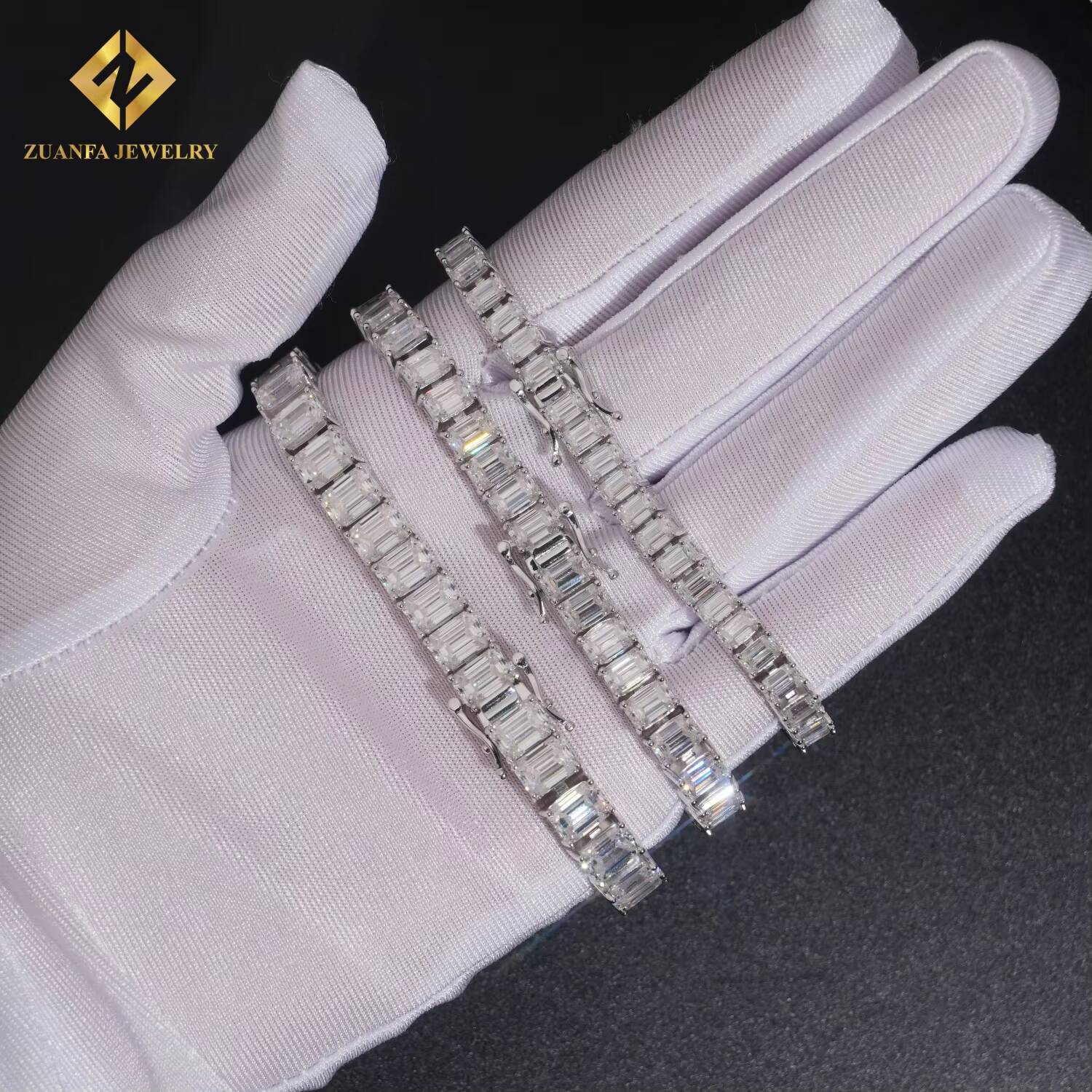 Pass Diamond Tester 7mm Tennis Bracelet 925 Solid Silver Men Women Hip Hop Bracelet VVS Moissanite Tennis Bracelet