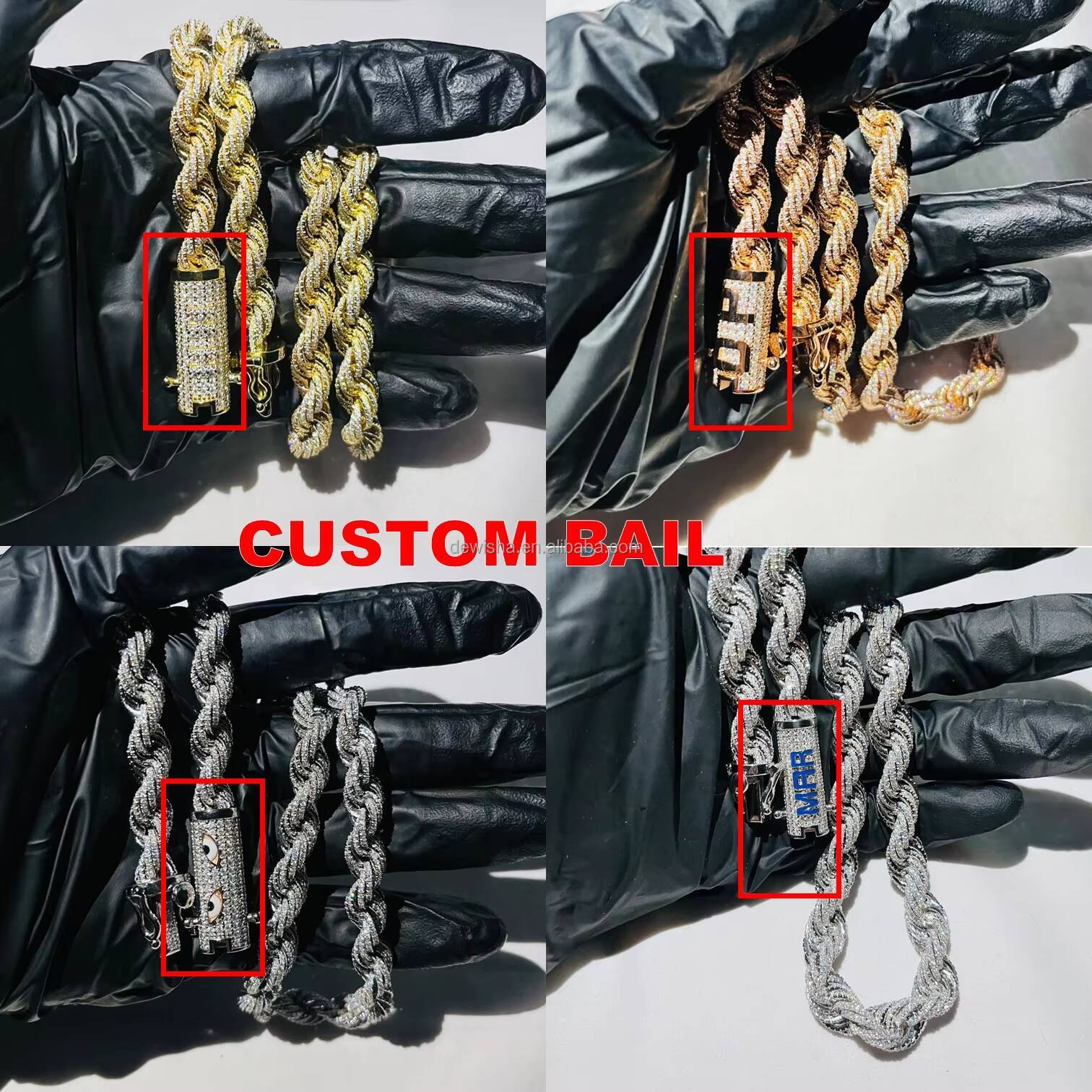 4mm 5mm 6mm 7mm 8mm 10mm Cuban Link Chain 925 Sterling Silver Rope Necklace for Men Women