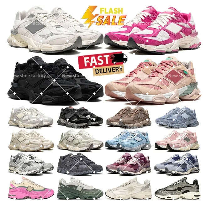 Designer 9060 men women running shoes Triple Black Leather White Grey Brown Olive Pink Blue Green Red Purple trainers outdoor sneakers