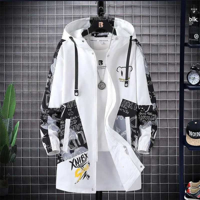 Fashion Trench Coat Man Long Mens Coat Spring Autumn Loose Handsome Mens New Teenage Jacket Windproof Dropshipping W250815