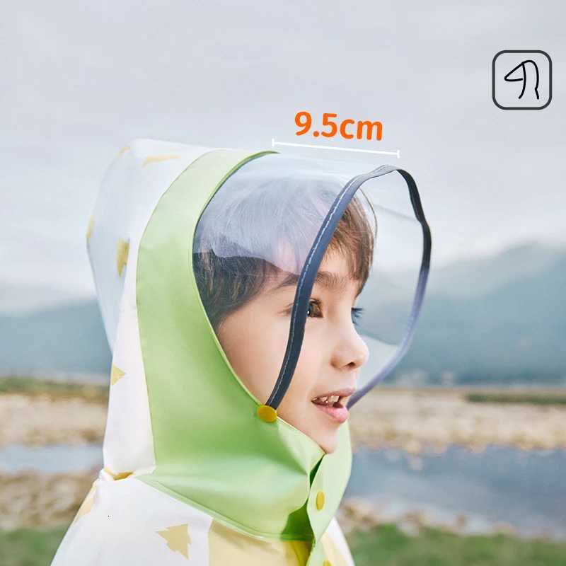 Korean Cute Kids Raincoat Waterproof Children Animal Style Rain Poncho Rain Coat With Backpack Position Student RainWear Y250814