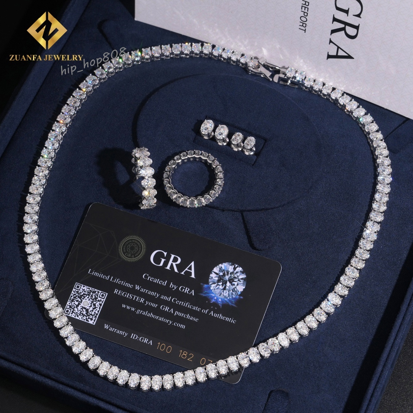 Fashion Wedding Ring VVS Ice Out Moissanite 925 Sterling Silver Oval Cut Rings Engagement Ring for Women Men