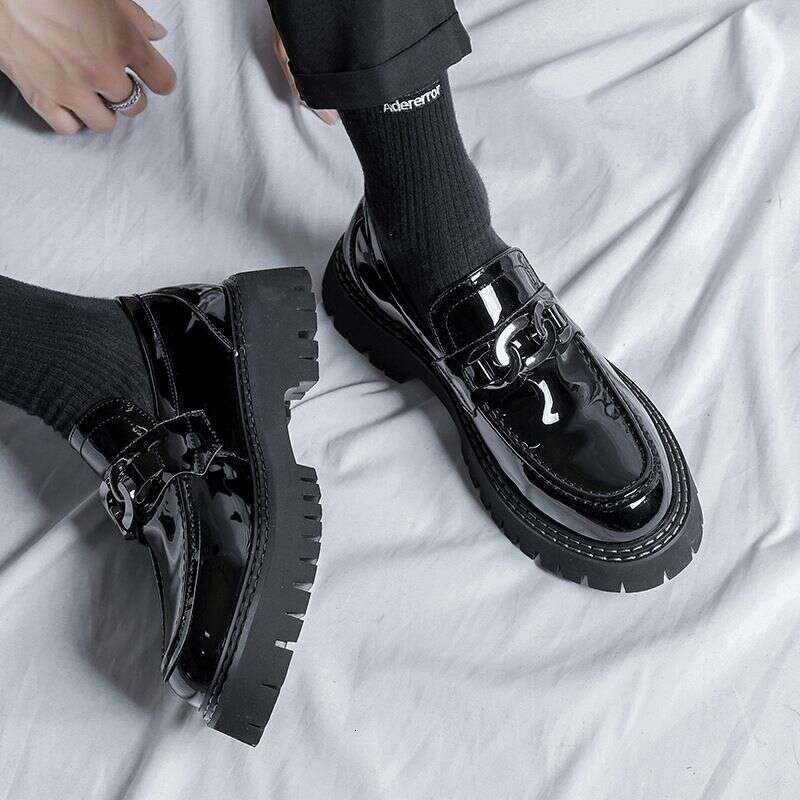 2025 Spring And Autumn New Casual Leather Men's Korean Edition Trendy One Step Leg Le Fu Shoes 25891-R