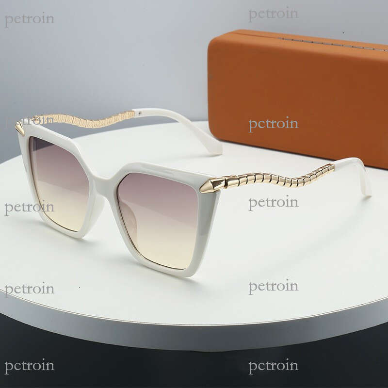 Metal Snake-Shaped Mirror Leg Large Frame Unique Hot Girl Fashion Trend Women's Sunglasses 2025 New Model