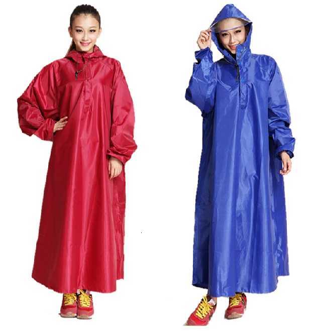 Men Women Bicycle Thick Long Rain Poncho with Sleeves E-bike Fishing Rain Ponchos mujer Long Raincoat Woman Man capa de chuva Y250814