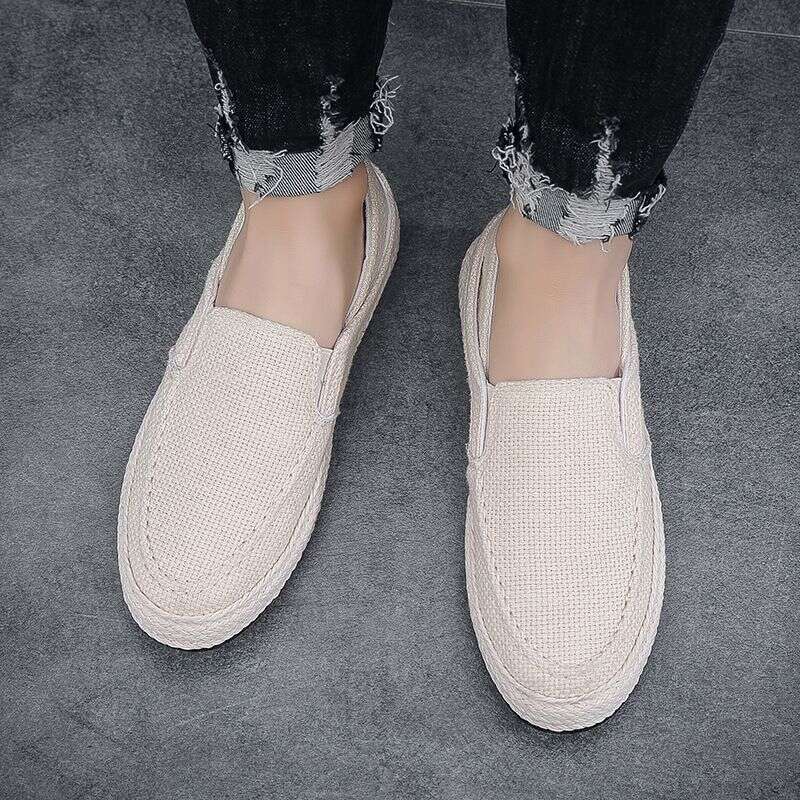 2025 Spring New Breathable Bean Men's Korean Edition Fashion Le Fu Youth Casual Trendy Shoes