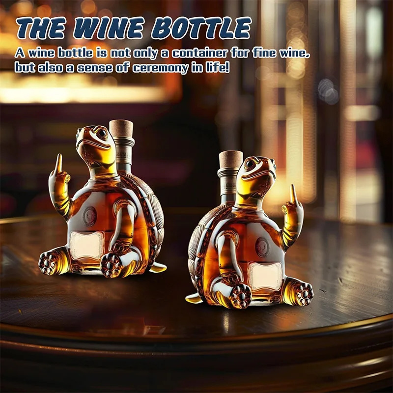 Funny Middle Finger Animal Modeling Wine Bottle Whiskey Glass Decanter Bar Wine Decorative Bottle Home Decoration Artware 250809