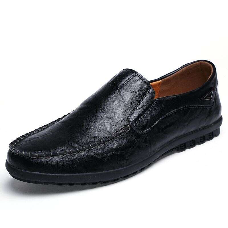 2024 Loafers Genuine Summer Breathable 46 Large Size 47 Casual Men's Leather Slip-On Shoes