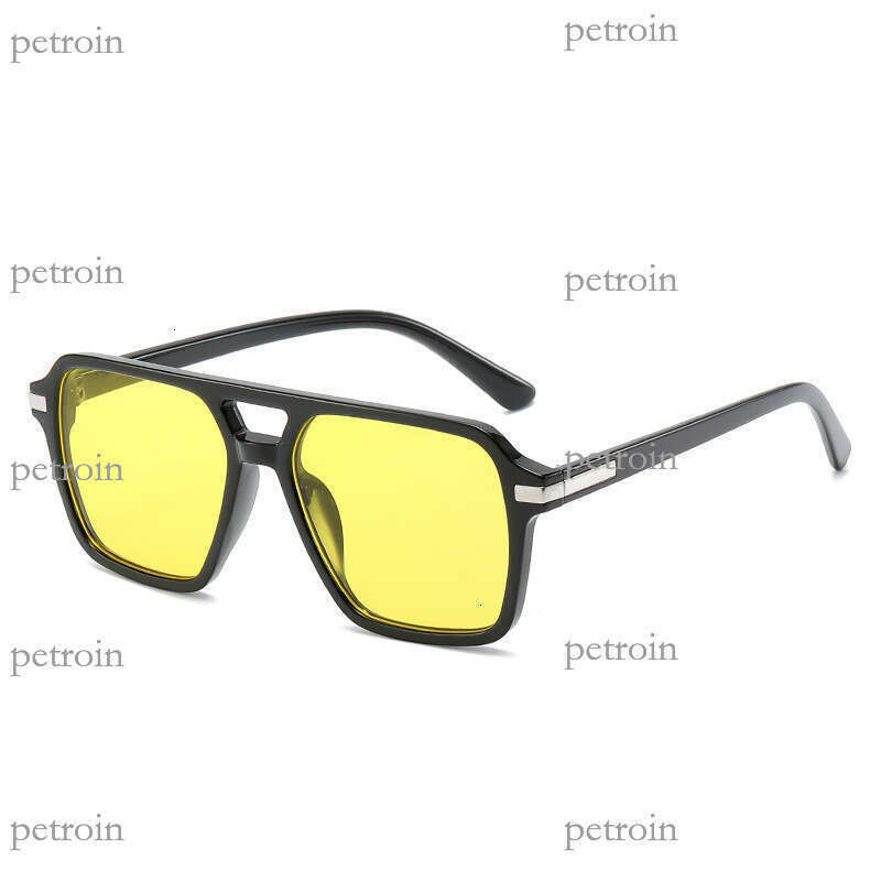 New Men's Pilot Simple Classic Double Bridge Women's Fashionable No-Makeup Trendy Sunglasses