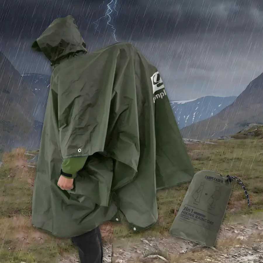 3-in-1 Waterproof Lightweight Unisex Raincoat HikingRaincoat Hiking Multifunctional Outdoor Activity Rain Gear Tent Cover Y250814
