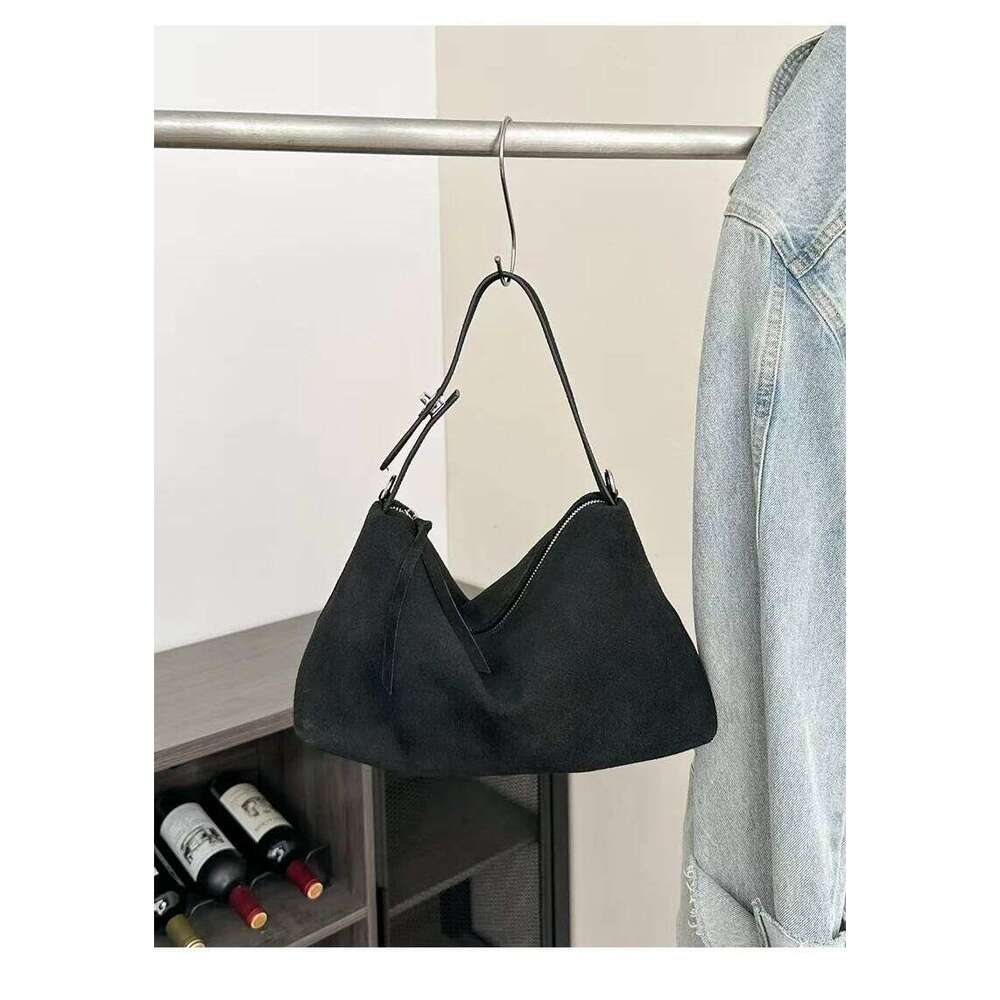 Designer Bags Fashion Autumn Winter Big Boston Tote Soft Matte Suede Cow Leather Women's Handbag Shoulder Crossbody Bag For Women Grey Brown Luxu