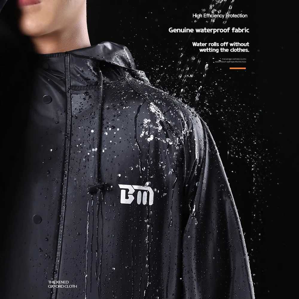 Raincoat mens suit womens rainstorm takeaway rider riding waterproof motorcycle up and down split special rain pants Y250814