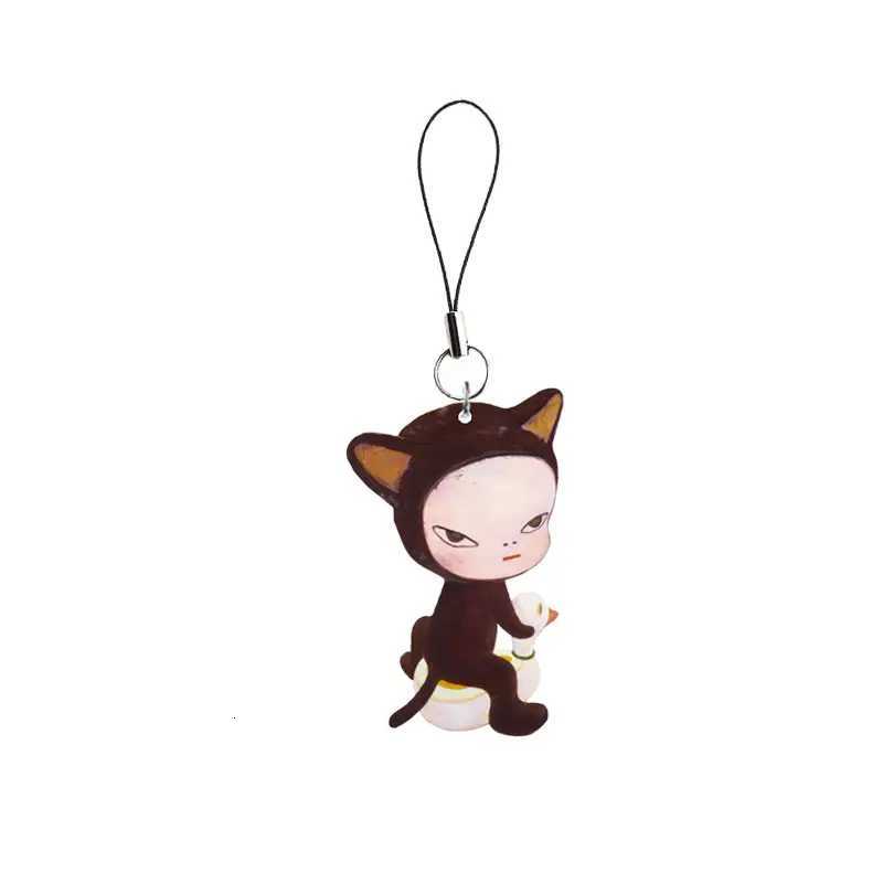 Nara Yoshito Phone Charm Keychain Acrylic Nara Yoshito Small Mobile Phone Chain Key Rin Accories Fans Gifts Y250815