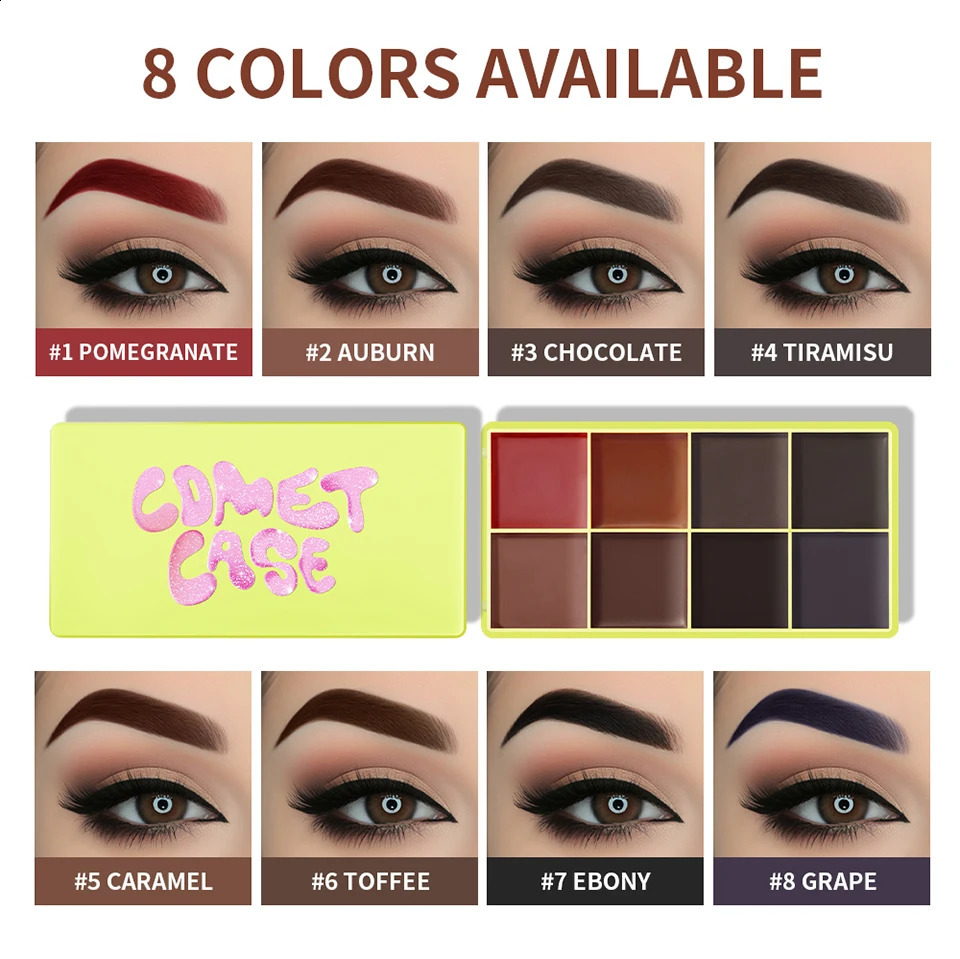 High Gloss Cement Cream Palette Set Makeup Matte Shimmer Finishes with Pink Brown Nude Tones Long-Lasting Curve Case X251027