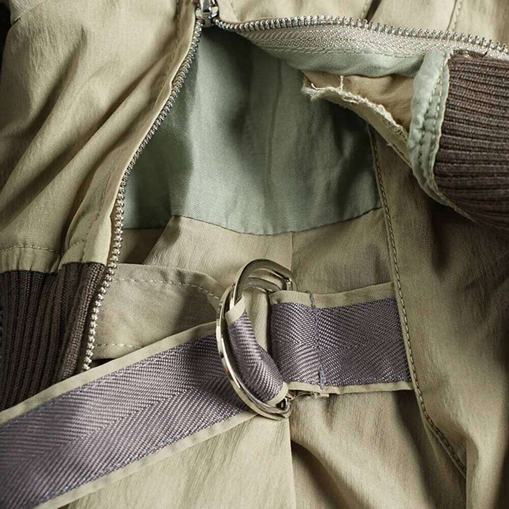 Designer Clothing 2025 Loose Women's Jacket Spring New Style Crew Neck Design Sense Asymmetrical Lace Edge Splicing Outerwear Trendy Top