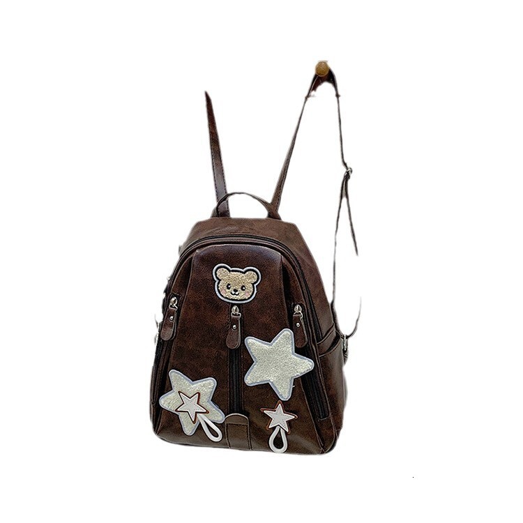 Autumn New Neutral Style Backpack Retro College Style Couple Backpack Autumn New Fashion Embroidered Backpack Large Capacity Backpack Autumn New Desig