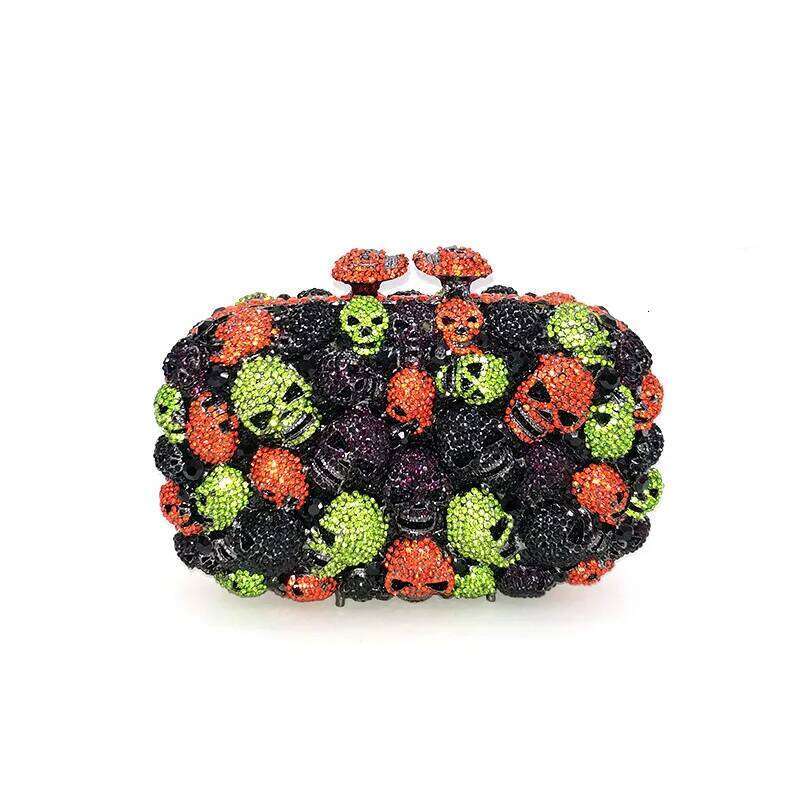 Designer bag 52 Fashion Elegant women evening skull dias clutches pattern crystal Bridal wedding party purses