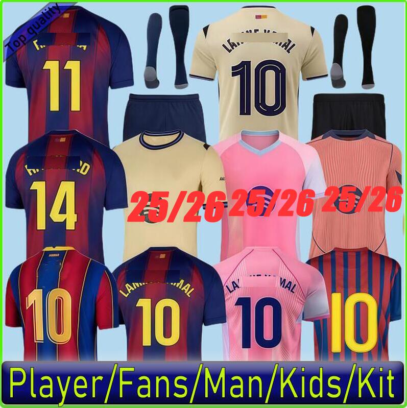 25 26 LAMINE YAMAL RAPHINHA RASHFORD Home Away Third soccer jersey Special 2025 2026 camiseta de futbol LEWANDOWSKI PEDRI KOUNDE kids kit football shirts