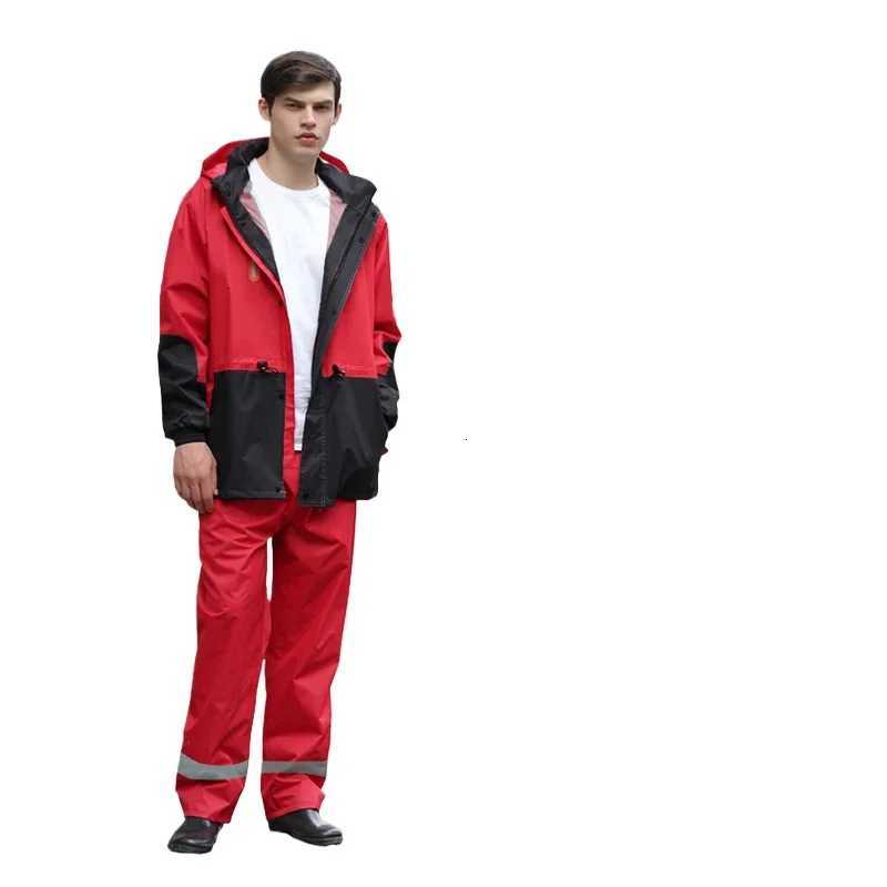 Raincoat Anti-storm Rider Reflective Raincoat Adult Mens and Womens Double Layer Cycling Raincoat and Rain Pants Suit Y250814