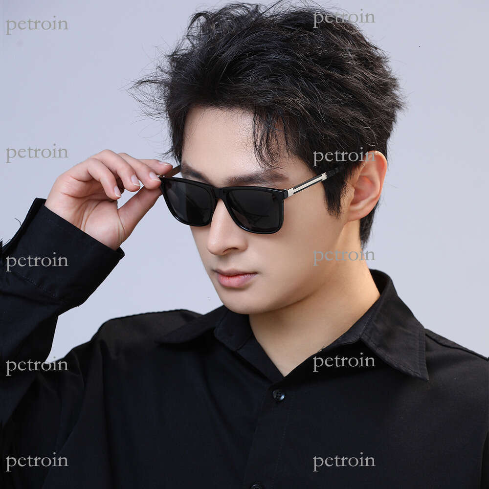 New Men's Square Frame Versatile High-End Driving Special Polarized Sunglasses UV Protection