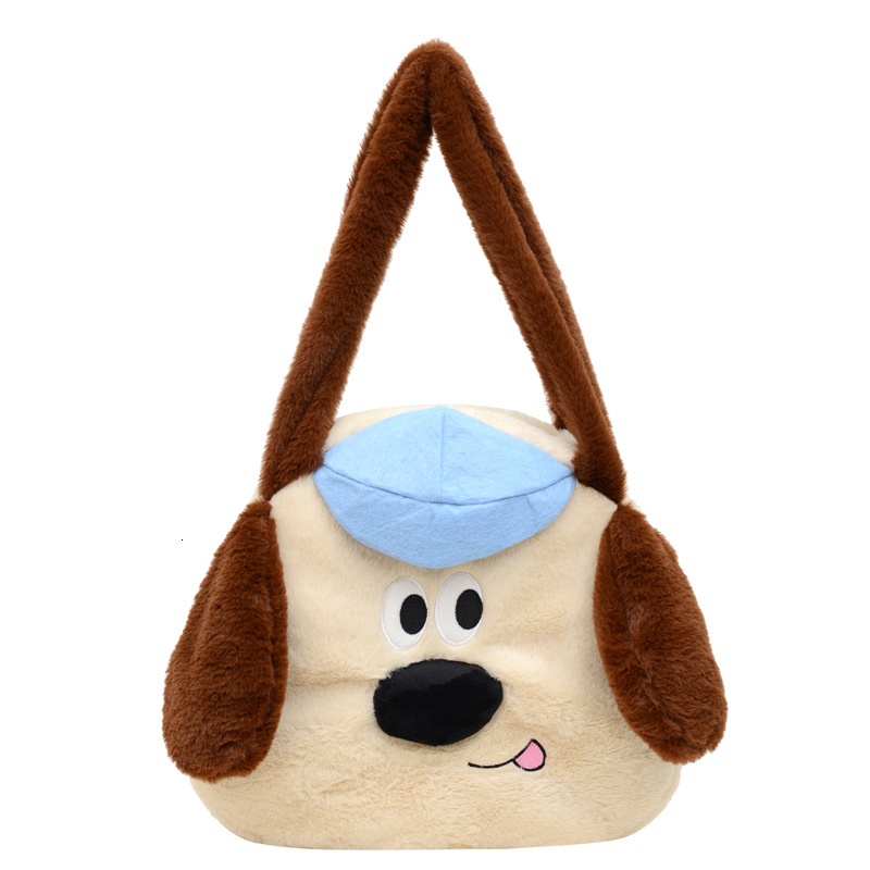 2025 Autumn New Women's Shoulder Bag Fashion Cartoon Cute Plush Women's Bag New Fashion Large Capacity Handbag Autumn New Designer Bag