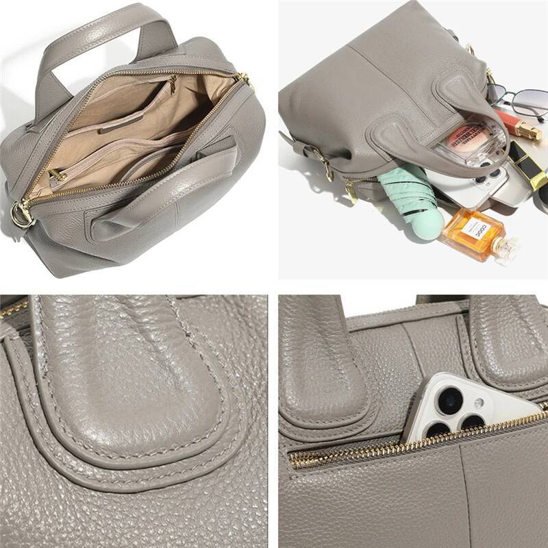 Toptrends Retro Genuine Leather Tote Handbags For Women 2025 Designer Pillow Satchel Work Ladies Shoulder Crossbody Bags