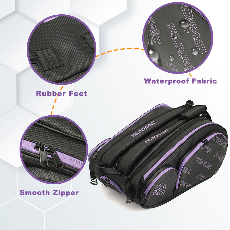 Detachable Multifunctional Pickball Racket Bag, Badminton Racket Bag, Tennis Bag, Large Capacity Spacious Comfort Outdoor Backpack