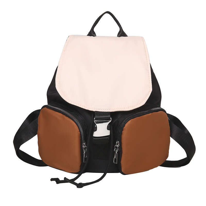 Niche Simple for Women Bags Designer Women 2025 Summer New Fashion Color-Block Backpack College Student Casual Travel Bag