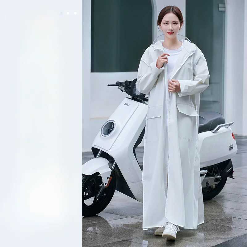 Raincoat Womens Long Full-body Rainproof Electric Battery Car Single Adult Rainproof Poncho Y250814