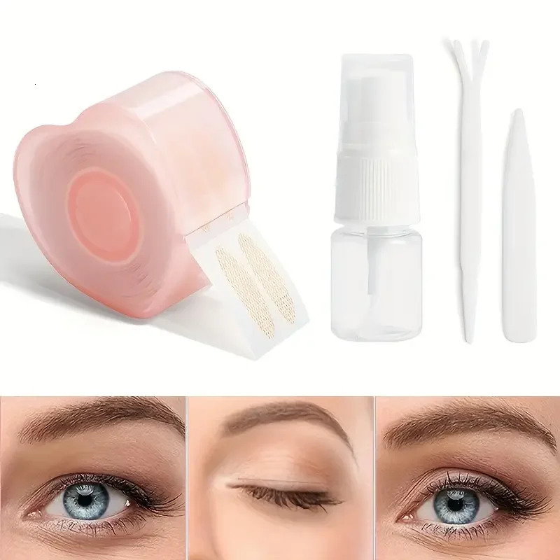 300Pcs Water-activated Eyelid Tape Sticker Double Fold Self Adhesive Eyelid Tape Stickers Makeup Clear Beige Invisible Tool 250811