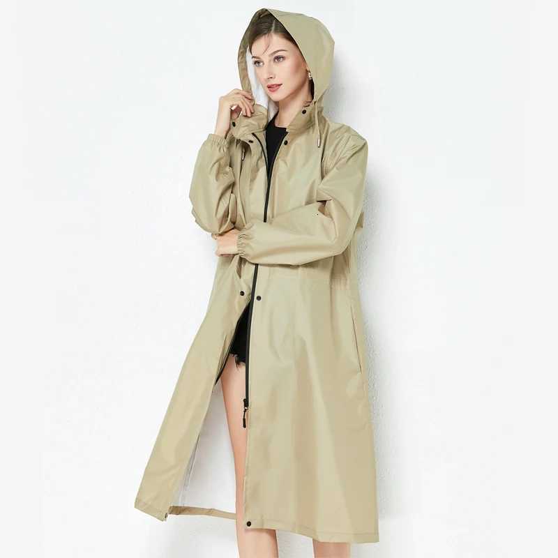 Raincoat Waterproof Mid Length Adult Full Body Weatherproof Fashion Outdoor Hiking Men And Women Windbreaker Raincoat Br Y250814