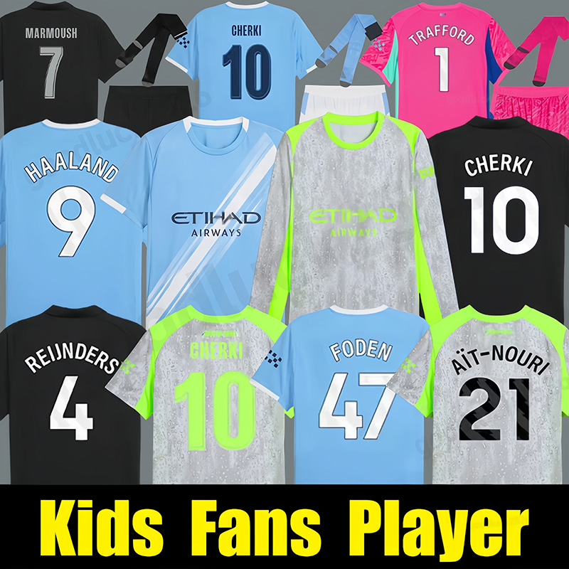25 26 HAALAND FODEN Soccer Jerseys KovaCiC MCATEE 2025 2026 MARMOUSH DOKU GREALISH FERRAN MAHREZ BERNARDO RODRIGO Football Shirt special Men Kids Kit Sets Uniforms