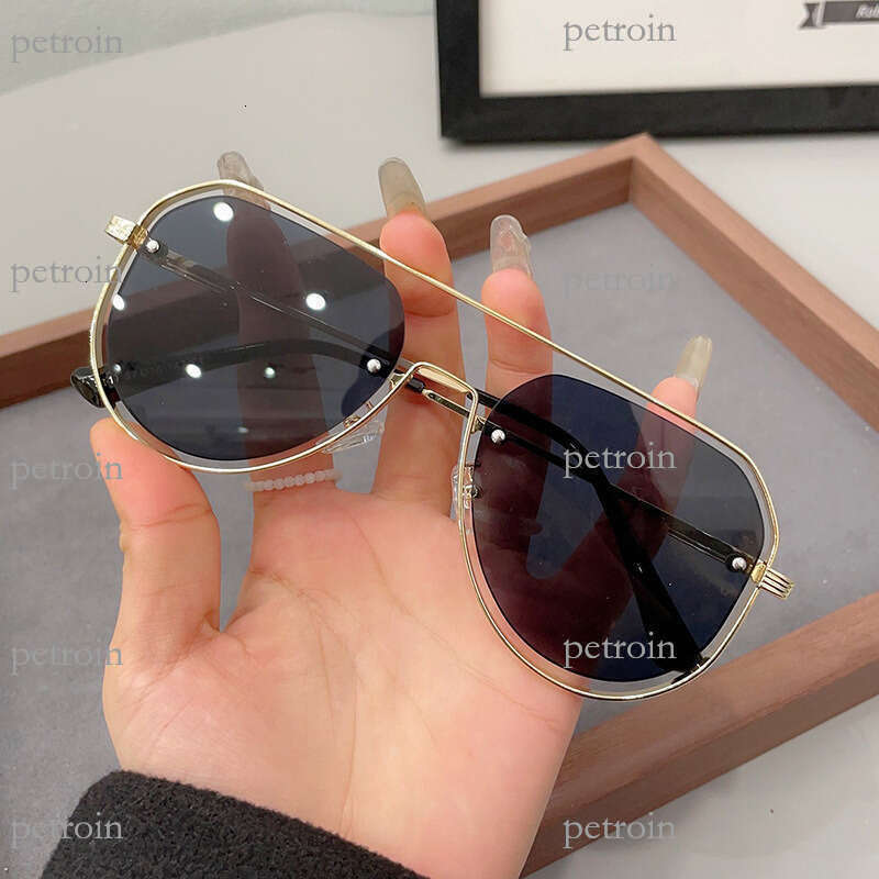 Modern New Style Toad Frame Double Bridge Trendy Unisex Driving Casual Sunglasses