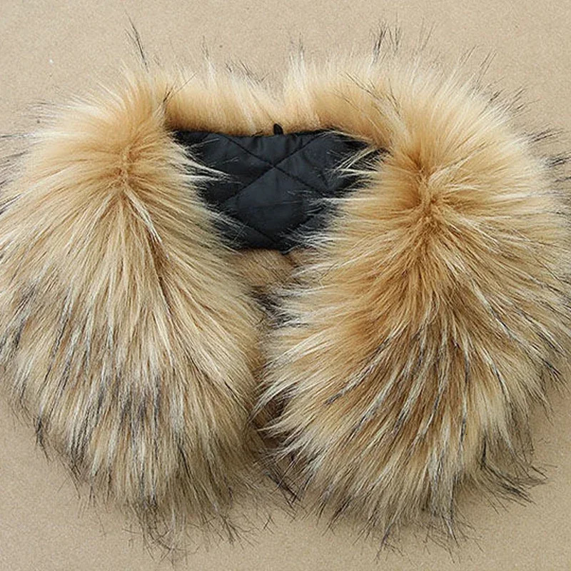 Winter Faux Fox Fur Collar Men Women Down Coat Fur Collar Scarf Concealed Buckle Easy To Wear Comfortable Keep Warm 250808