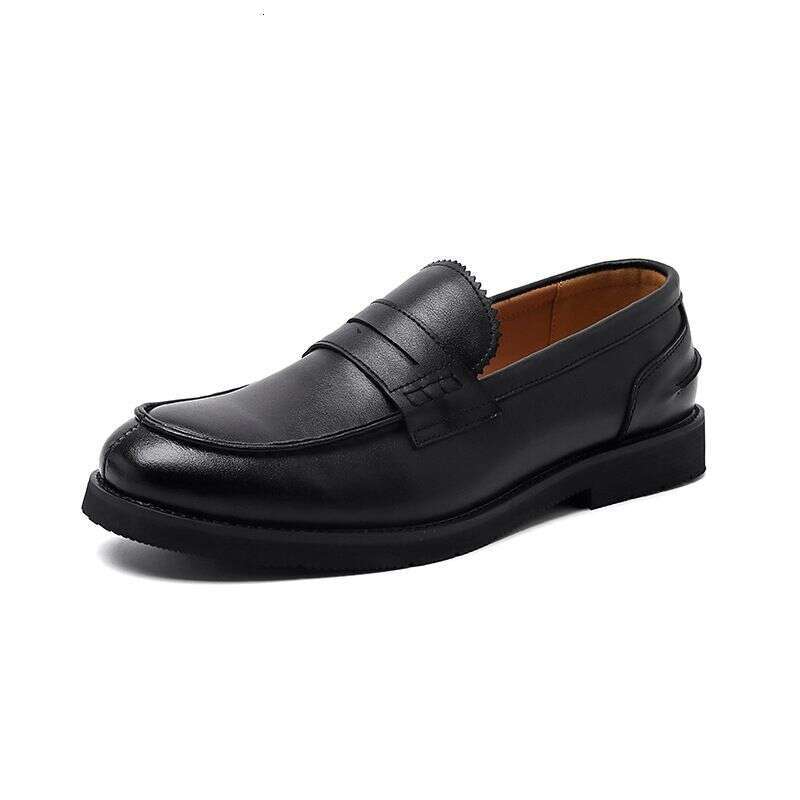 Step On Loafers, Lazy Men's Business Casual Leather Shoes, Autumn British Style High-end Formal Men 66659-R