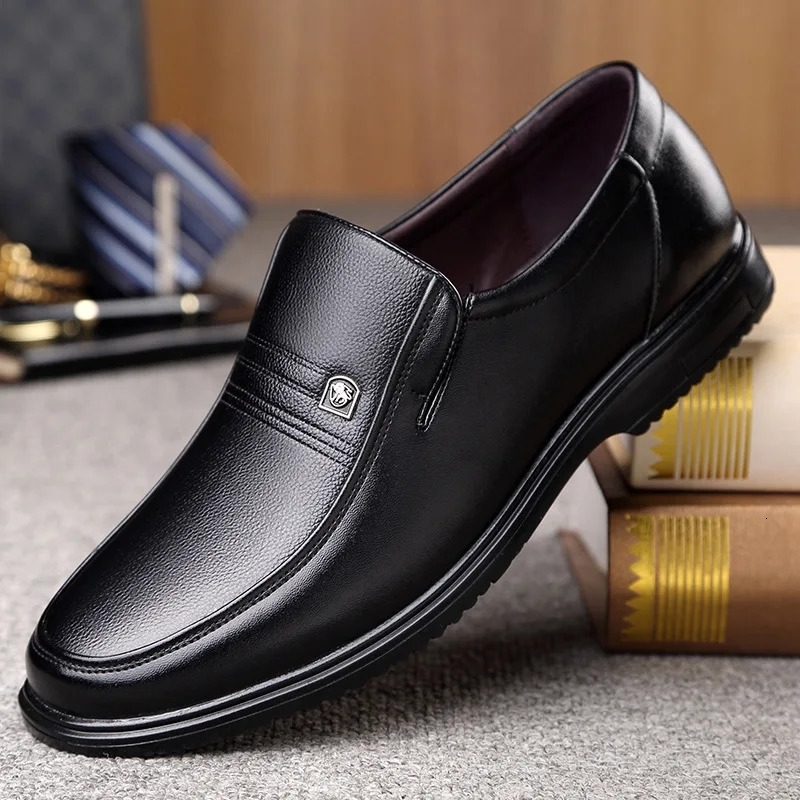 Men Loafers Slip On Business Casual Shoes Classic Soft Leather Hombre Breathable Genuine Handmade w250801