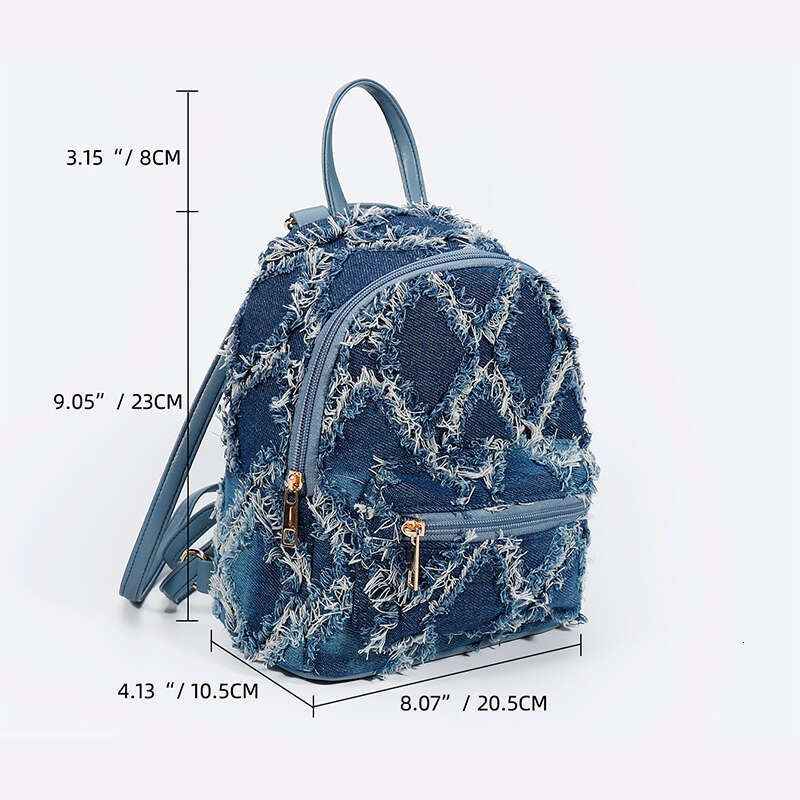 Denim 2025 Bags Designer Women New High-End Women's Bag Niche Tote Summer Tie-Dye Backpack