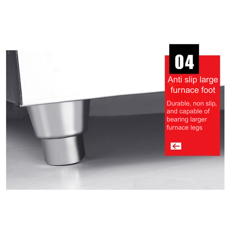 Industrial-Sized Stove for Cooking Soups and Sauces Stainless Steel Material for Easy Cleaning - double-headed