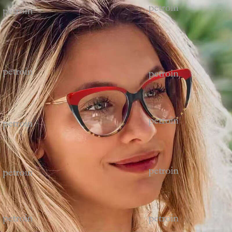 New Style Personality Triangle Cat Eye TR90 Blue Light Blocking Trendy Versatile Prescription Non-Prescription Glasses